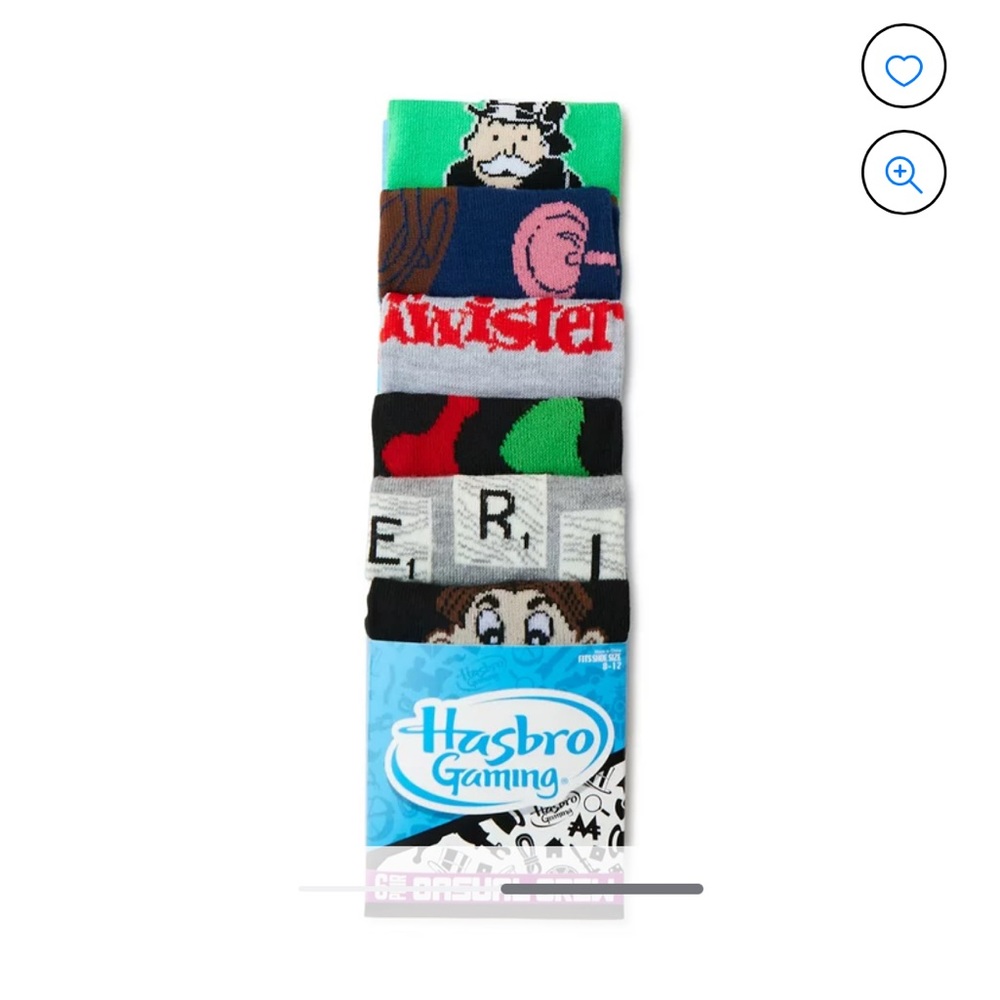 Hasbro Gaming Men’s Socks, 6-Pack
